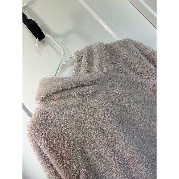 Nike Women's Sherpa Fleece Hooded Sweatshirt Pullover Training Cream Size Medium - Picture 3 of 13